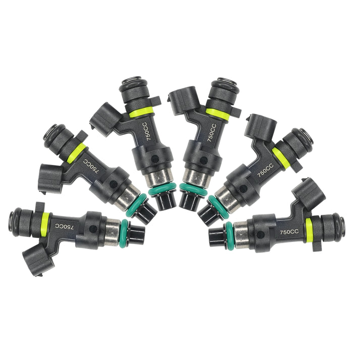 6 x 750cc Fuel Injectors for NISSAN NISMO SKYLINE R34 RB25DET NEO Fit DENSO ER34