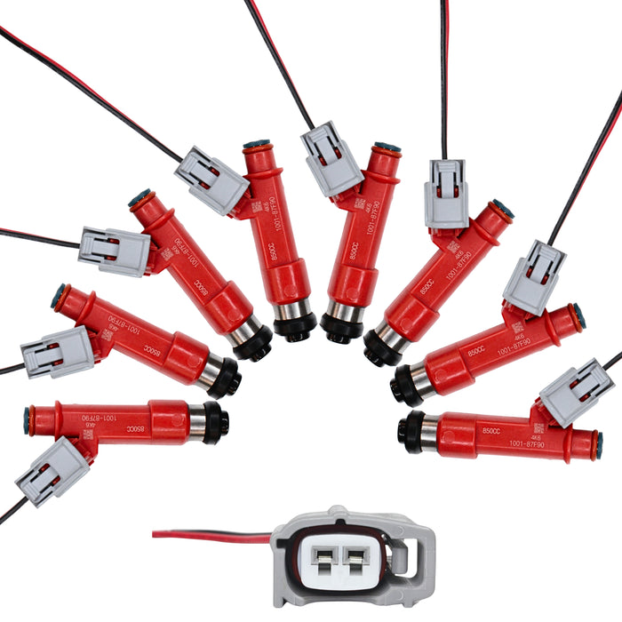 8 x 850cc Fuel Injectors 1001-87F90 for Toyota Supra Turbo 1JZGTE 2JZGTE