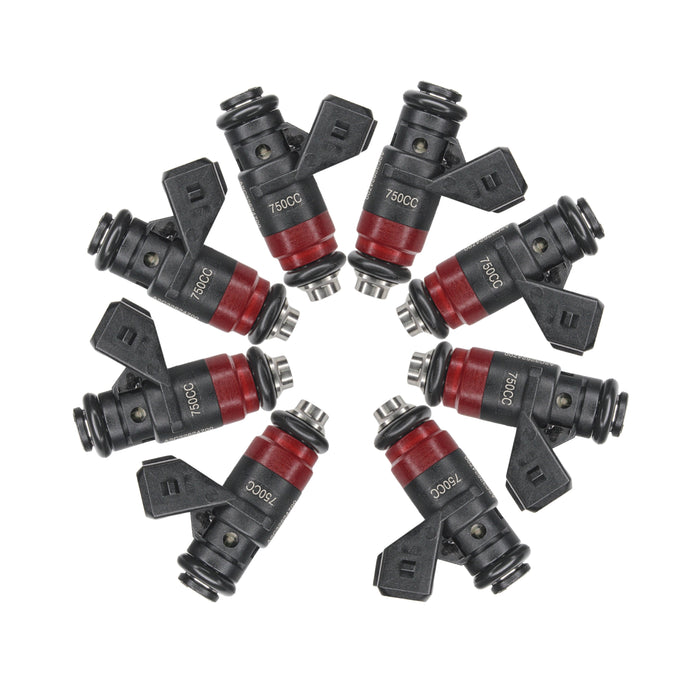 8 x 71lb 750cc fit Deka Compact Short Fuel Injectors FI114700 EV1 High Impedance