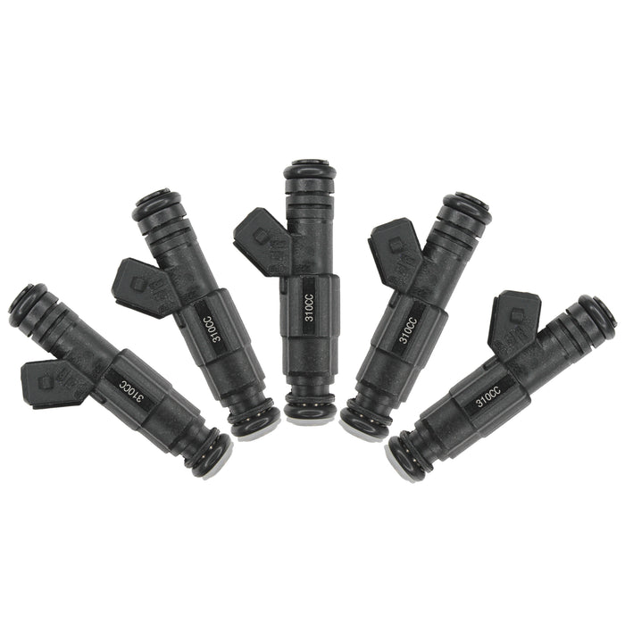 5 x Fuel Injectors 315cc 30lb Gen III EV6 (Long) / EV1 Jetronic Plug / E85 safe