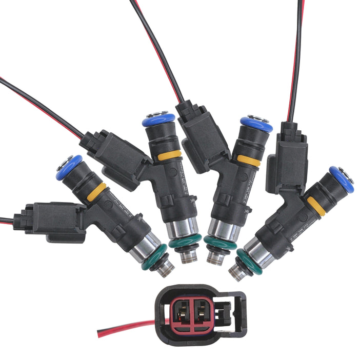 4x High Impedance Fuel Injectors 81lb 850cc EV14 Standard body USCAR plug 48.5mm