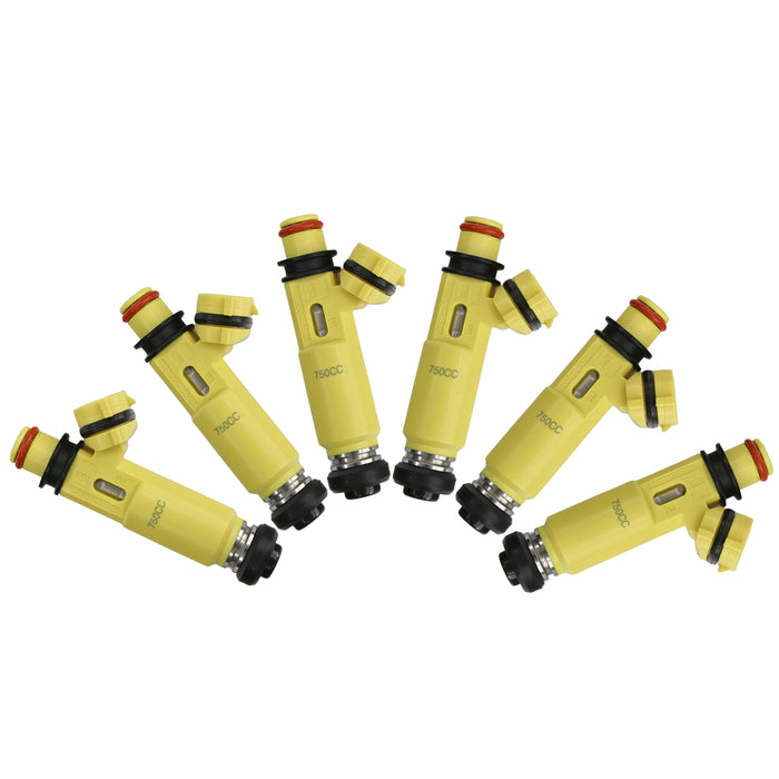6 x 750cc Fuel injectors for TOYOTA 1FZ-FE LANDCRUISER FZJ78,79,105 LEXUS