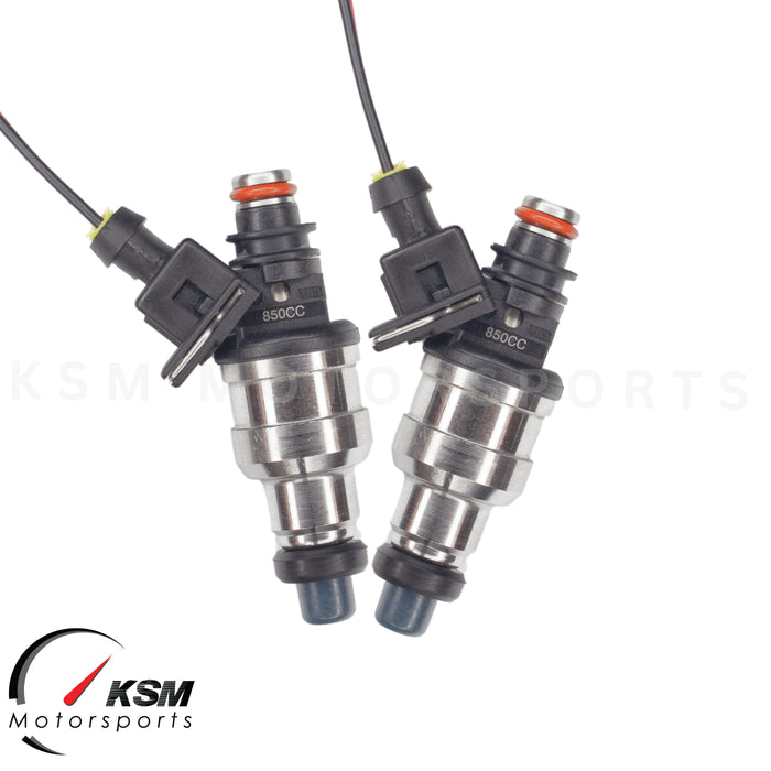 2 x 850 cc 80 lb Einspritzdüsen passend für Mazda Turbo RX7 RX8 FC3S 13B 20B REW GT R3 2 
