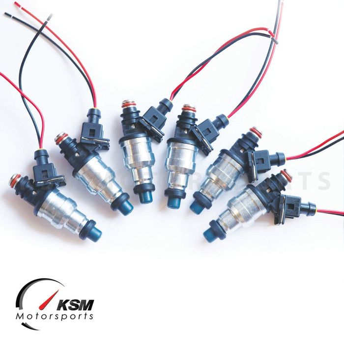 6x 750cc KSM Fuel Injectors for Nissan RB20 RB24 RB25 RB26 RB30 R31 R32 2.0 3.0