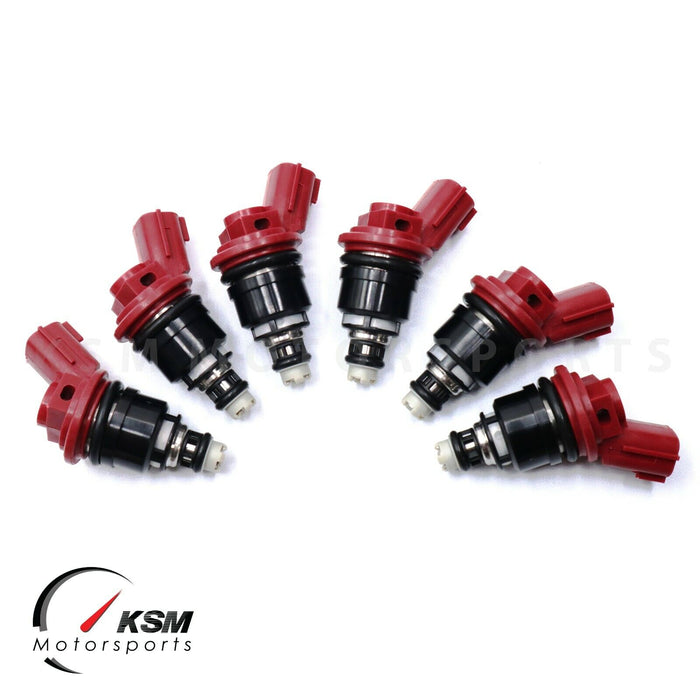 6 x 1300cc side feed fuel injectors RR544 for Nissan Fairlady Z32 300ZX VG30DETT