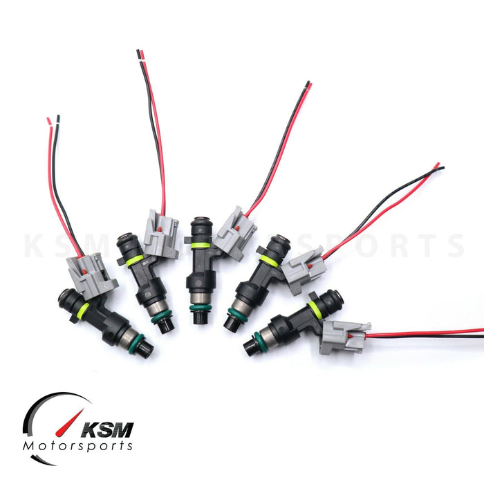 5 750cc Einspritzdüsen mit hohem OHMS für 2009–2010 Ford Focus MK2 RS ST225, passend für DENSO