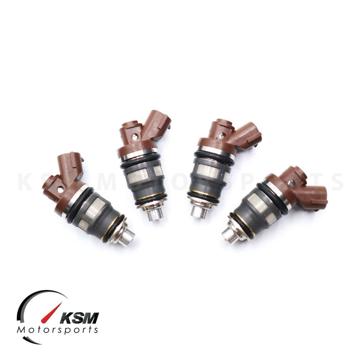 4 passende DENSO 550cc KRAFTSTOFFINJEKTOREN FÜR TOYOTA SW20 3S-GTE EJ20 BG5 BD5 SIDE FEED