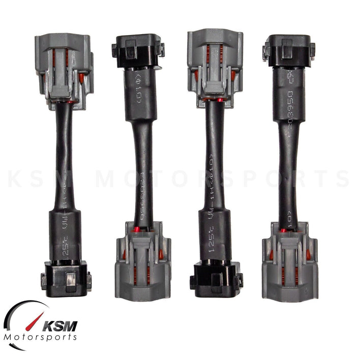 4 x OBD2 To Denso Nippon Fuel Injector Wiring Harness Adapters K20 K24 B18