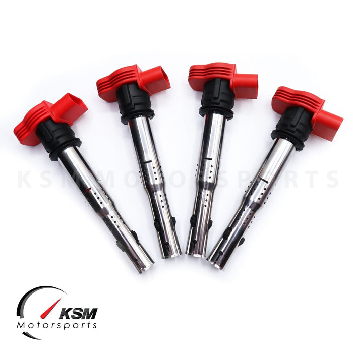 Set 4 x performance Ignition Coil Pack For Audi A4 A5 R8 VW Golf GTI 2.0T FSI