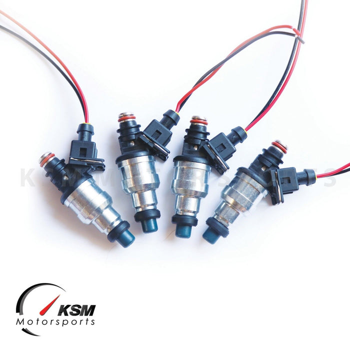 4x 1600cc Einspritzdüsen für EVO 4-9 RX-7 FC3S 13B 20B 4AGE 4G63T EV1 e85