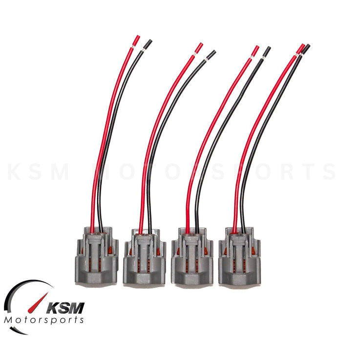 4 x fit NIPPON DENSO STYLE Fente Inférieure Injecteur De Carburant Pigtails Connecteurs Bouchons