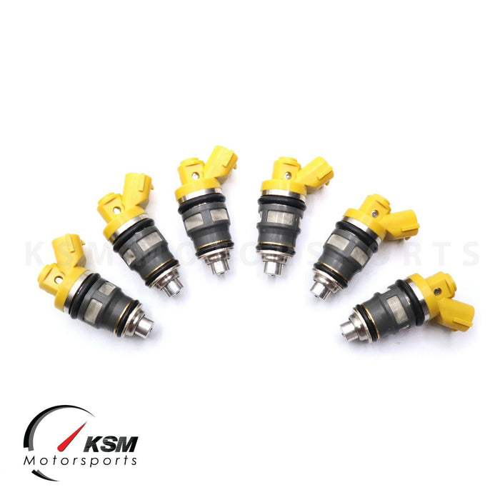 6 X fit DENSO 650cc FUEL INJECTORS for TOYOTA SUPRA JZA80 2JZGTE 2JZ SIDE FEED