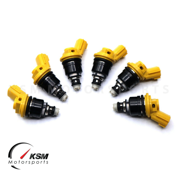 6x 550cc side feed fuel injectors RR543 for Nissan Fairlady Z Z32 300ZX VG30DETT