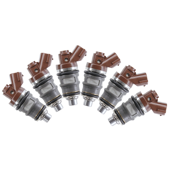 6 injecteurs de carburant à alimentation latérale Denso 550 cc pour TOYOTA Supra 2JZ 1JZ GTE 1J 2J.