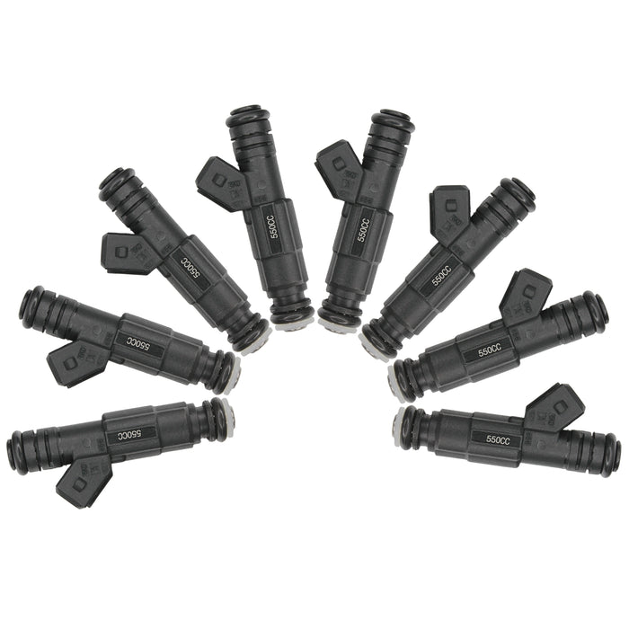 8 x fit Bosch 550cc Fuel Injectors For BMW V8 M60 M62 540i 740i X5 52lb EV1 EV6