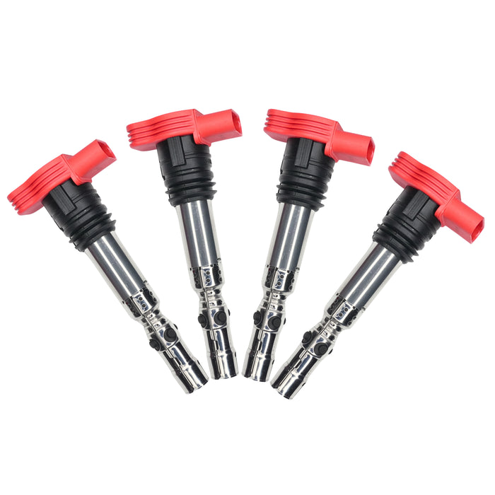4 x Ignition Coil For Audi A4 8E B6 8EC 8ED B7 8H A6 4B C5 4F2 4F5 C6 A8 2.0 3.0