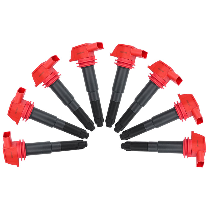 8x Red Ignition Coil for 2008-18 Porsche Cayenne 2010-16 Panamera V8 4.8L 4Blade