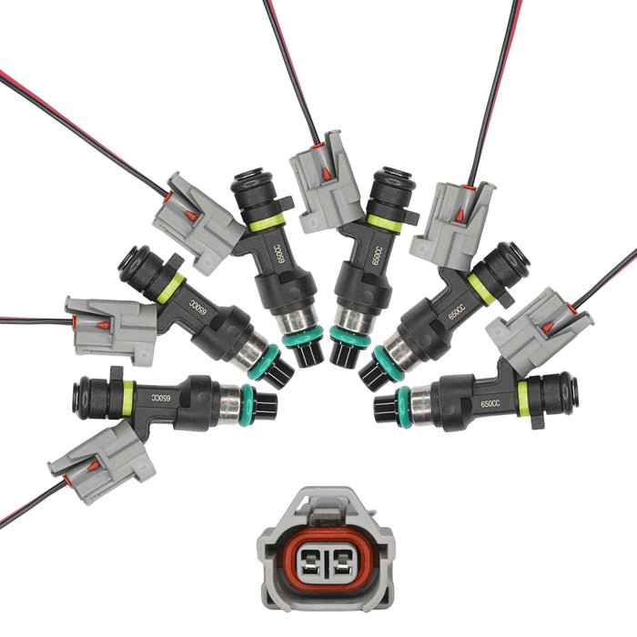 6 x 650cc Turbo Fuel Injectors fit Honda Acura V6 3.0 3.2 3.5 62lb High OHMS e85