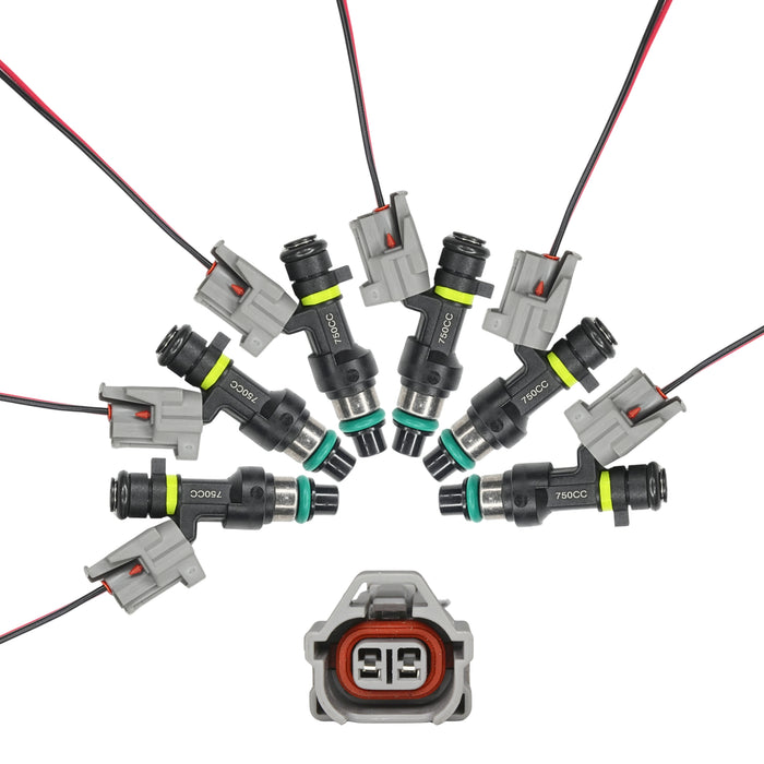 6 injecteurs de carburant turbo 750 cc pour Honda Acura V6 3.0 3.2 3.5 71 lb haute OHMS. 