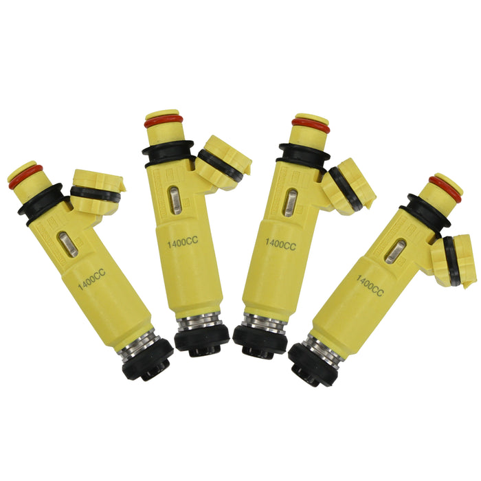 4x 1400cc for MAZDA OEM 04-08 RX8 RX7 13B Miata fit Denso yellow fuel injectors