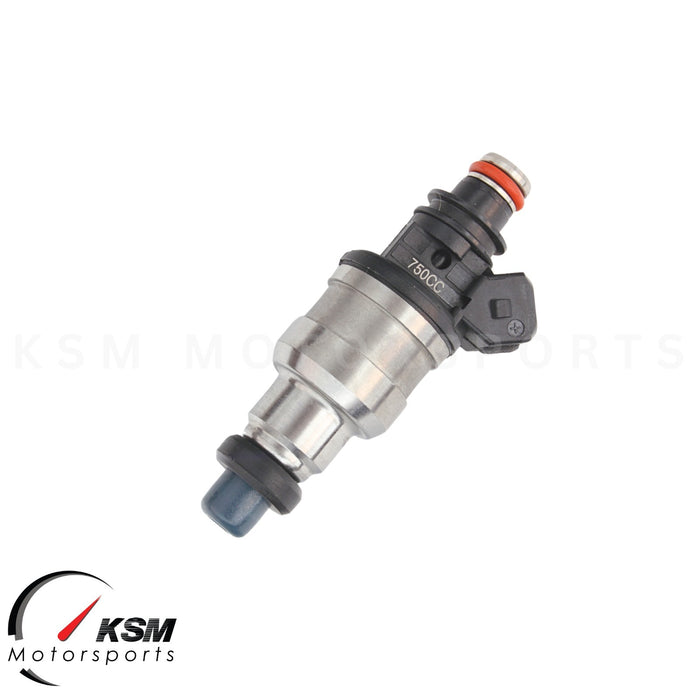 4x 750cc Fuel Injectors For EVO 4-9 RX-7 FC3S 13B 20B 4AGE 4G63T EV1 e85