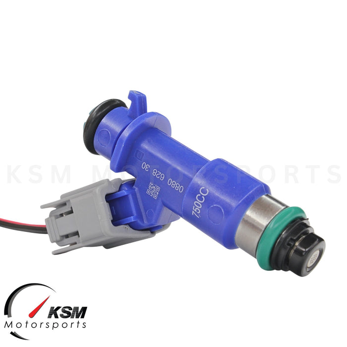 4 x 750cc fuel Injectors with Plug & Play OBD2 adapters for Honda Acura RDX