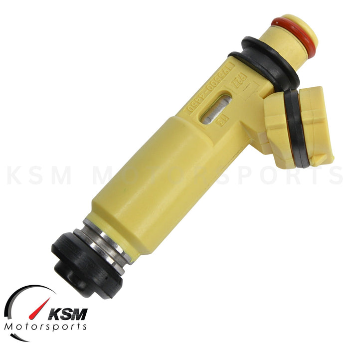 4 x 43lb 450cc YELLOW FUEL INJECTORS 195500-4450 FOR MAZDA RX8 MX5 MIATA TURBO