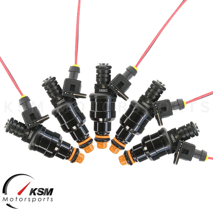 5 1000cc 96lb Fuel Injectors for Volvo S40 V50 S60 XC90 C70 Turbo Fit Bosch EV1