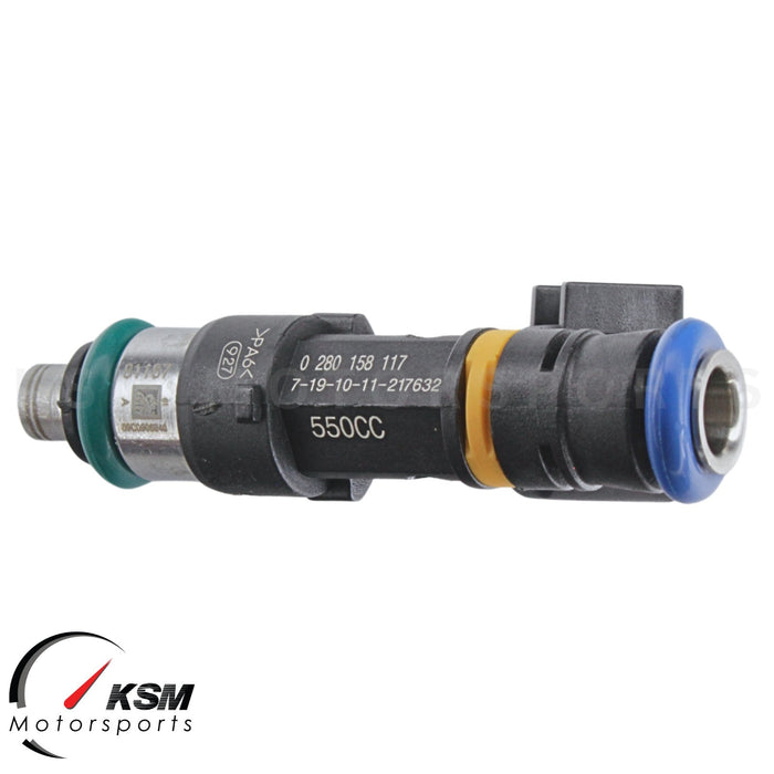 Set 4 550cc fuel injectors for MITSUBISHI EVO X 4B11T Fit BOSCH EV14 Evolution