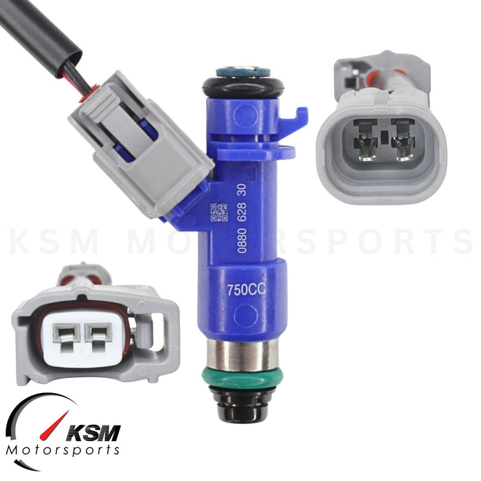 4 x 750cc fuel Injectors with Plug & Play adapters for Honda Acura RDX