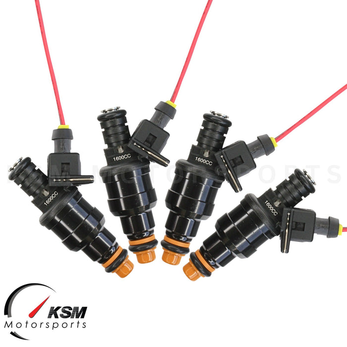 4 x 1600cc 152LB Fuel Injectors Wide fit Bosch E30 S14 M10 Turbo DOHC TT