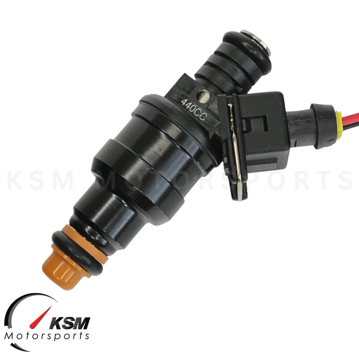 Set 6 x  440cc 42LB Fuel Injectors Wide fit Bosch Chevy GMC V6 3.8L 2.8L Turbo