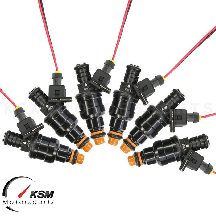 Set 6 x  750cc 70LB Fuel Injectors Wide fit Bosch for BMW AUDI FORD GMC BUICK