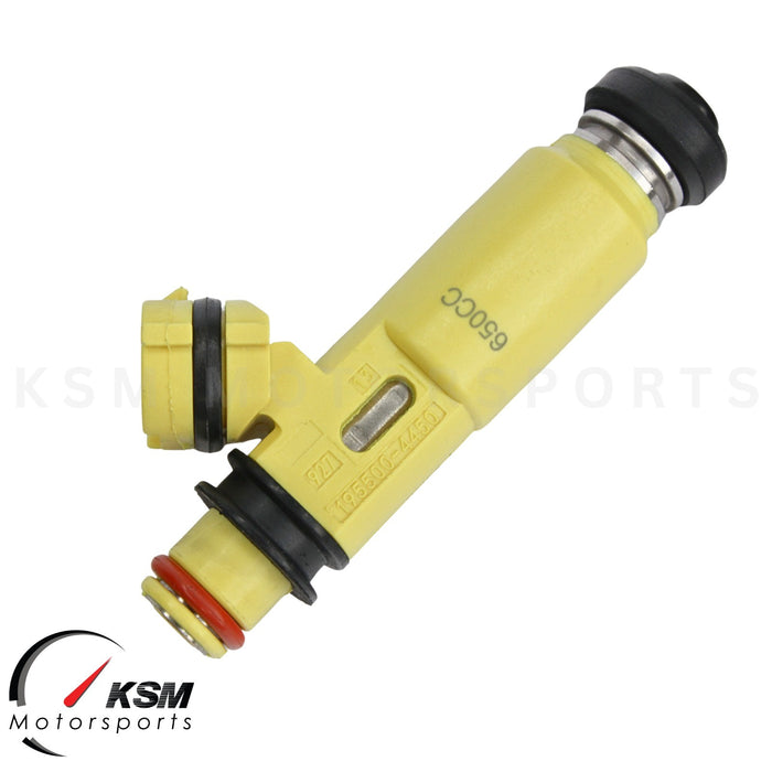 4x 650cc for MAZDA OEM 04-08 RX8 RX7 13B Miata fit Denso yellow fuel injectors