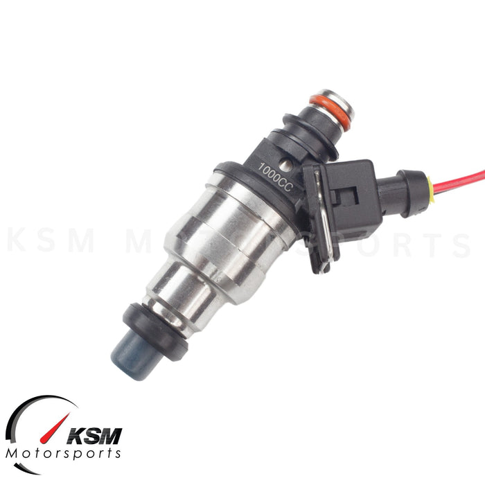 4 x 1000CC Fuel Injectors For EVO 4-9 RX-7 FC3S 13B 20B 4AGE 4G63T EV1 E85