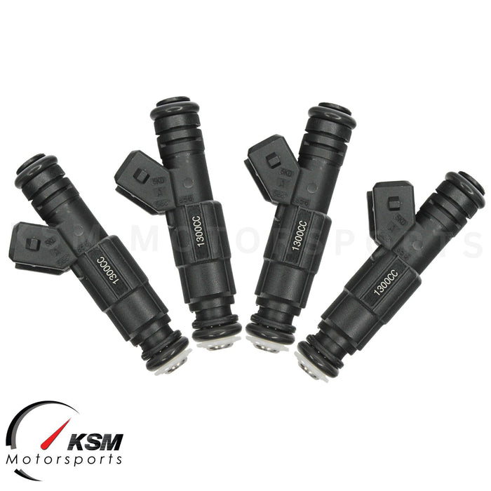 4 x EV6 Fuel Injectors 1300cc 124lb For Ford BMW VW Audi 1.8 2.0 2.3L Turbo EV1