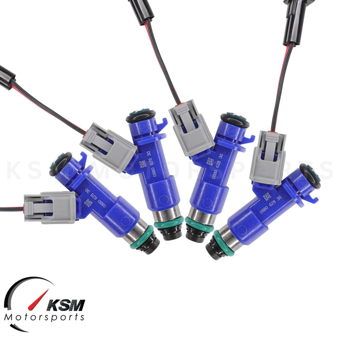 4 x 850cc fuel Injectors with Plug & Play OBD2 adapters for Honda Acura RDX