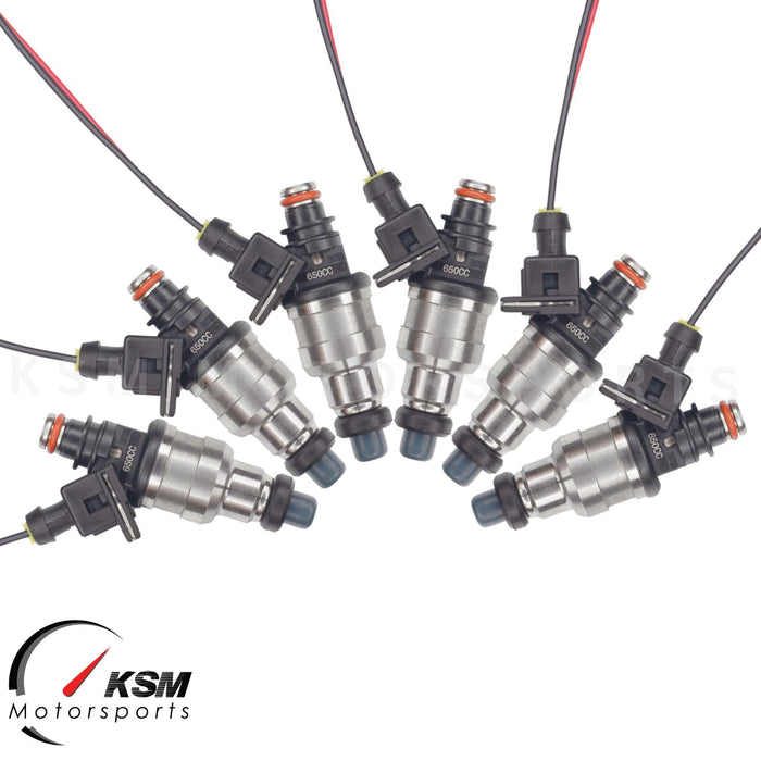 6 x 650cc 60LB Fuel Injectors for Honda Acura NSX VTEC DOHC