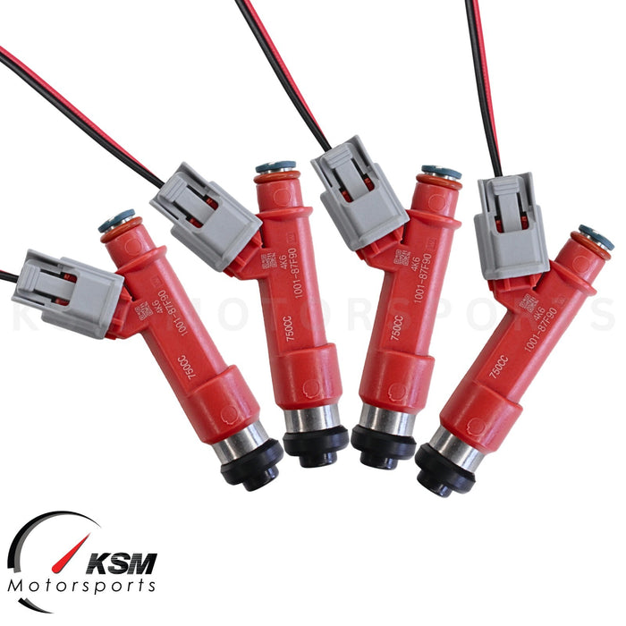4 x 750cc fit Denso FUEL INJECTORS For MAZDA RX8 13B ROTARY 1.3L TURBO