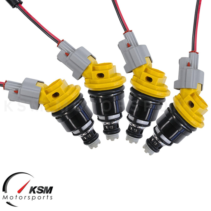 4 x 550cc 555cc Fuel Injectors for Nissan Nismo SR20DET 180sx 200sx Silvia E85