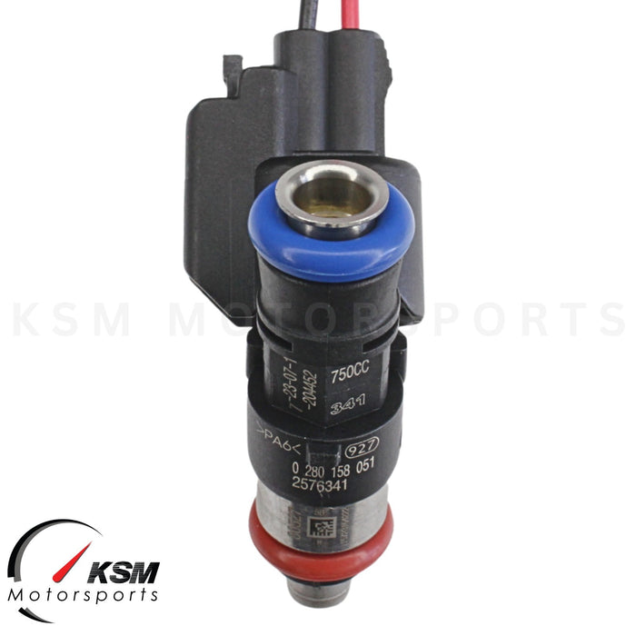 8 HIGH IMPEDANCE FIT BOSCH 71LB 750CC INJECTORS GEN3 LSA LS7 LS3 GM FORD E85