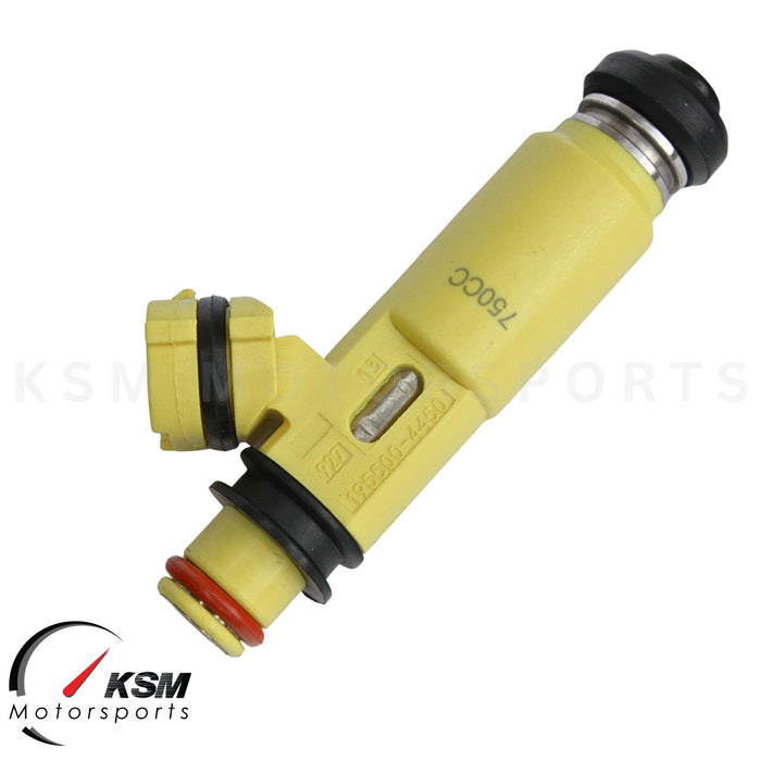4x 750cc for MAZDA OEM 04-08 RX8 RX7 13B Miata fit Denso yellow fuel injectors