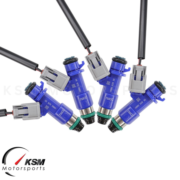 4 x 750cc fuel Injectors with Plug & Play adapters for Honda Acura RDX