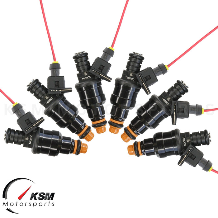 Set 6 x  1600cc 152LB Fuel Injectors Wide fit Bosch Chevy GMC V6 3.8L 2.8L Turbo