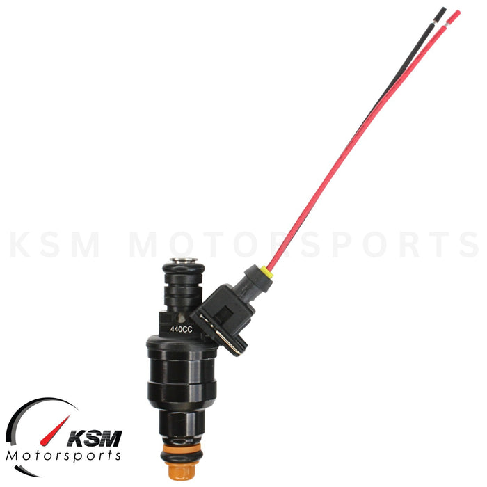 Set 6 x  440cc 42LB Fuel Injectors Wide fit Bosch Chevy GMC V6 3.8L 2.8L Turbo