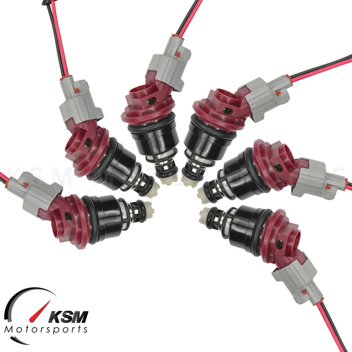 6 x 1000cc Fuel Injectors for NISSAN / NISMO SKYLINE R33 GTS-T RB25DET fit JECS