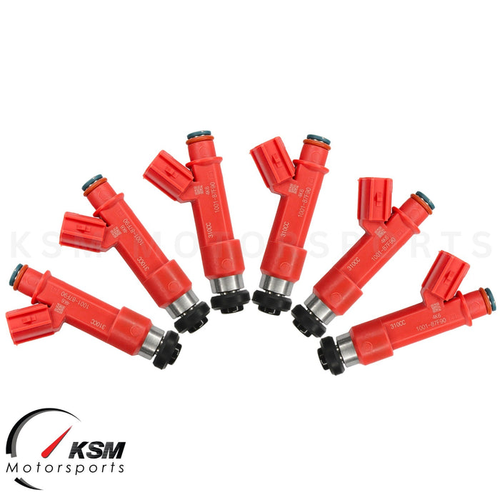 6 x 310cc Fuel Injectors for Nissan RB20DET RB26DETT R32 R33 R34 GTR fit DENSO
