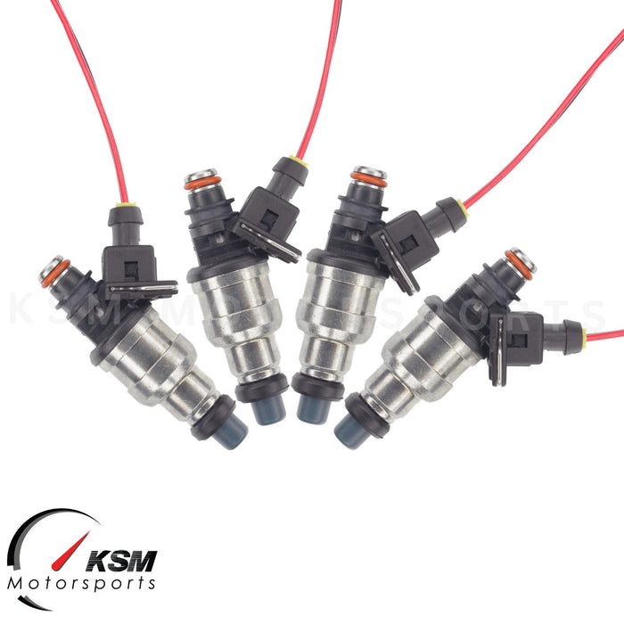 Set 4 x 1400cc Fuel Injectors for EVO 7 8 9 RX-7 FC3S 13B 20B 4AGE 4G63T
