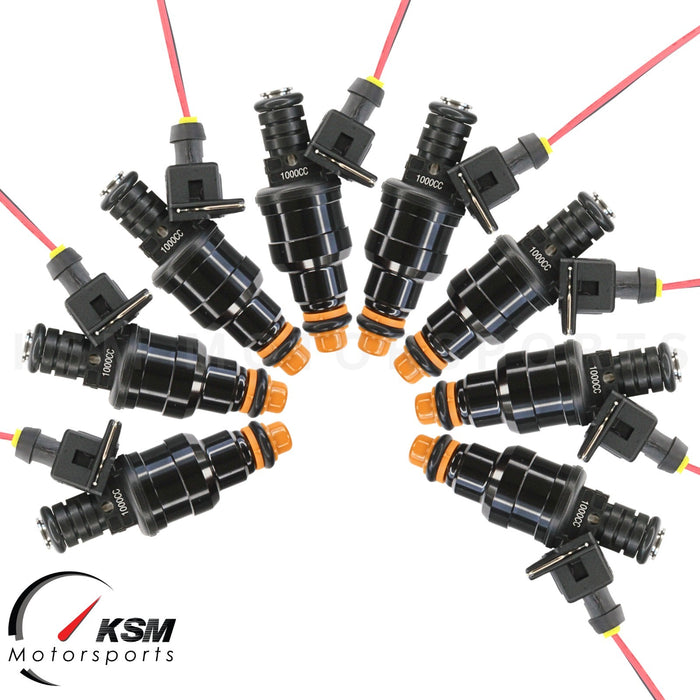 8x 1000cc 96LB EV1 Fuel Injectors for GM LT1 LS1 LS6 Ford Mustang SOHC DOHC BMW