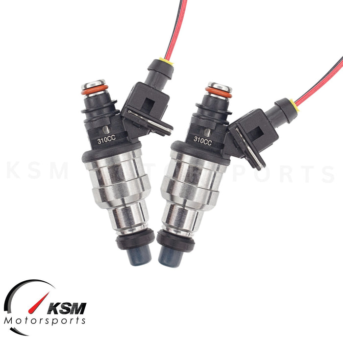 2 x 310cc 30lb Fuel Injectors Fit Mazda Turbo RX7 RX8 FC3S 13B 20B REW GT R3 2
